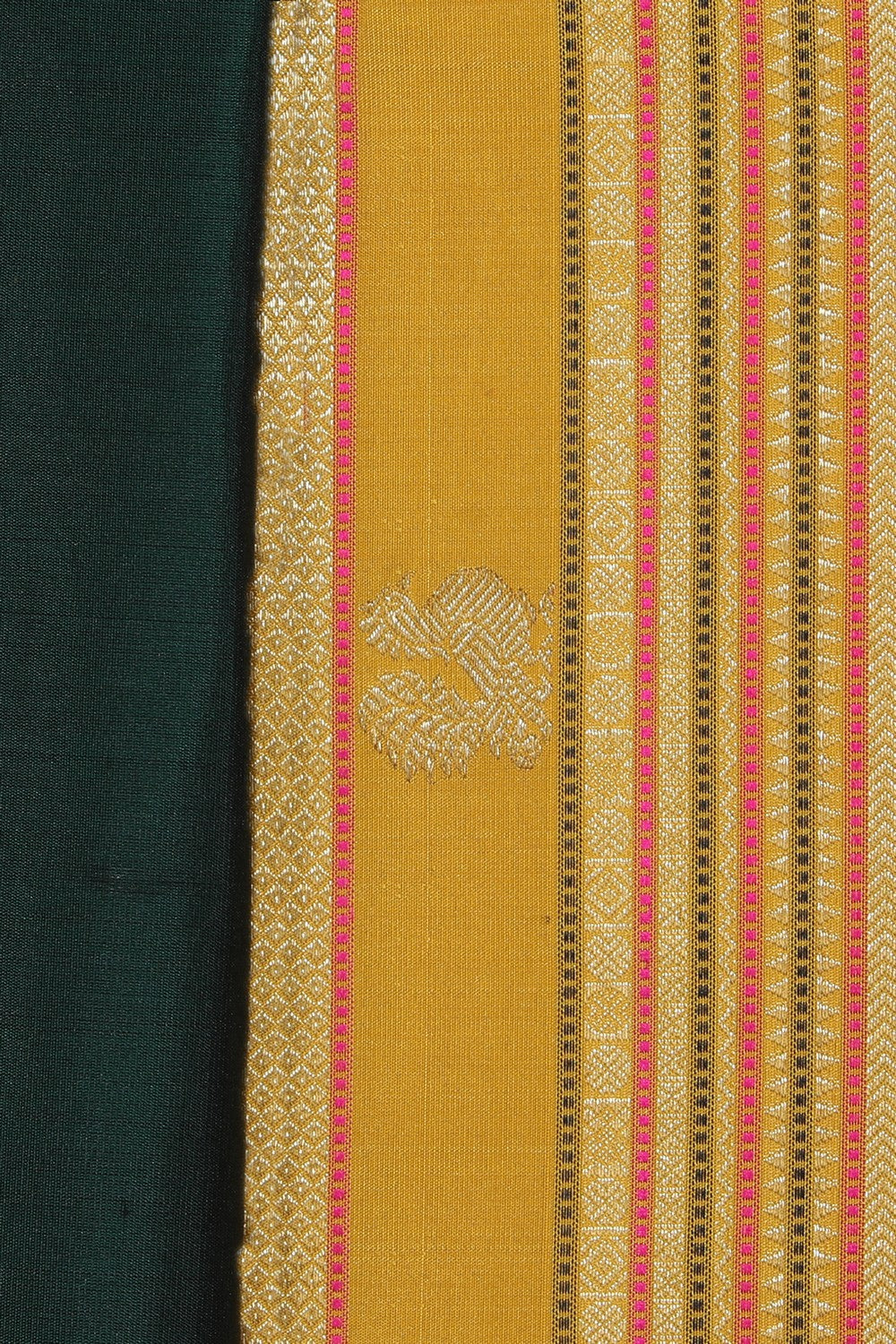 Image of Arani Silk Bottle Green Saree